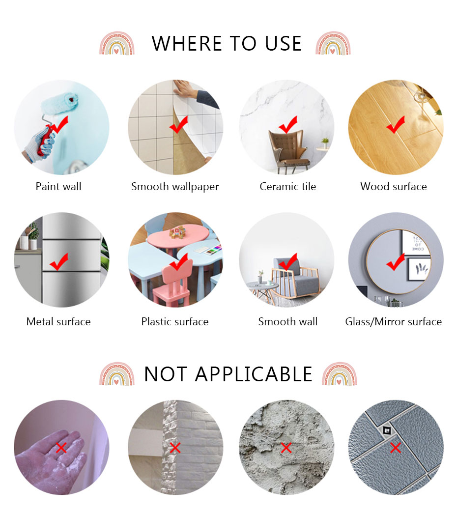 Woodland Trees Boho Wall Stickers Decals PVC Removable Nursery Decor Vinyl Mural For Kids Baby Bedroom Home Decoration