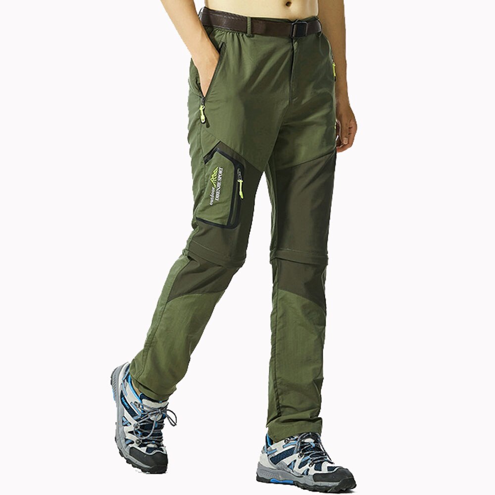 Detachable Hiking Pants Men Waterproof Cargo Pants 5XL Winter Outdoor Trekking Fishing Camping Quick Dry Long Trouser Waist Belt