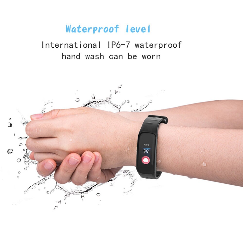 Smart band Blood pressure measure Color OLED Screen C1 plus Fitness tracker Heart rate monitor Waterproof Smartband Watch Sport
