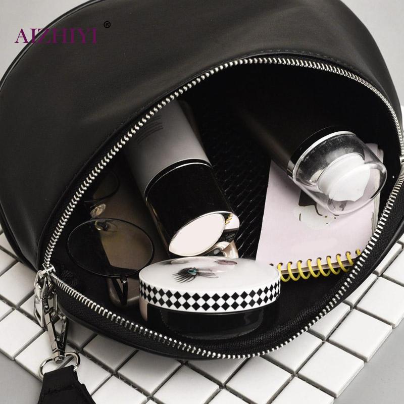 Black Chest Bag Women PU Leather Waist Pack Casual Adjustable Belt Shoulder Solid Zipper Crossbody Bag for Girls Female