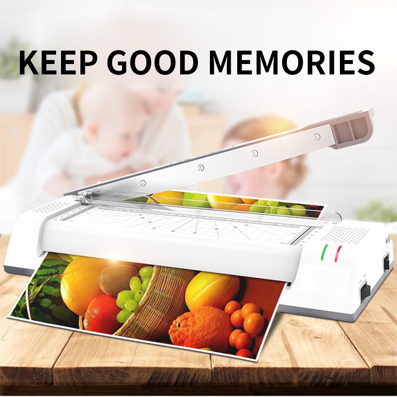 A3/A4 Photo Laminator YE381C Fast Warm-up Laminating Machine With Paper Knife Home Office Automatic Lamination File Photo 220V
