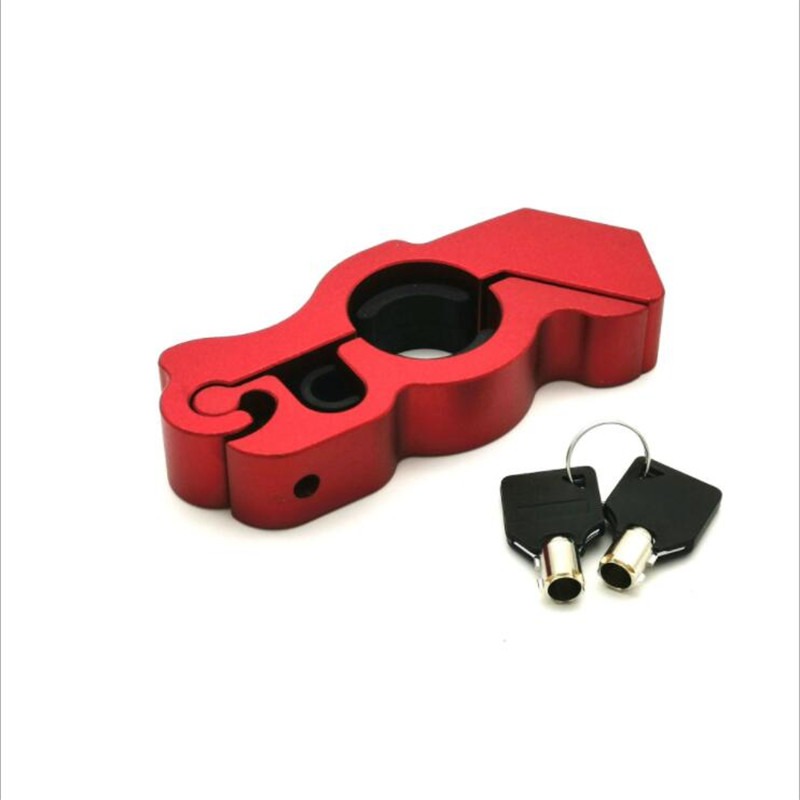 Blocco manubrio moto Maniglia freno manubrio Blocco solido Imitando Ruba Blocco Tirare Asta ATV Dirt Street Bikes Antifurto: Grigio scuro