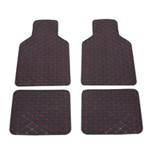 Universal Car Floor Mats Front & Rear Carpet Universal Auto Mat All Weather Waterproof For Car Truck SUV: Black