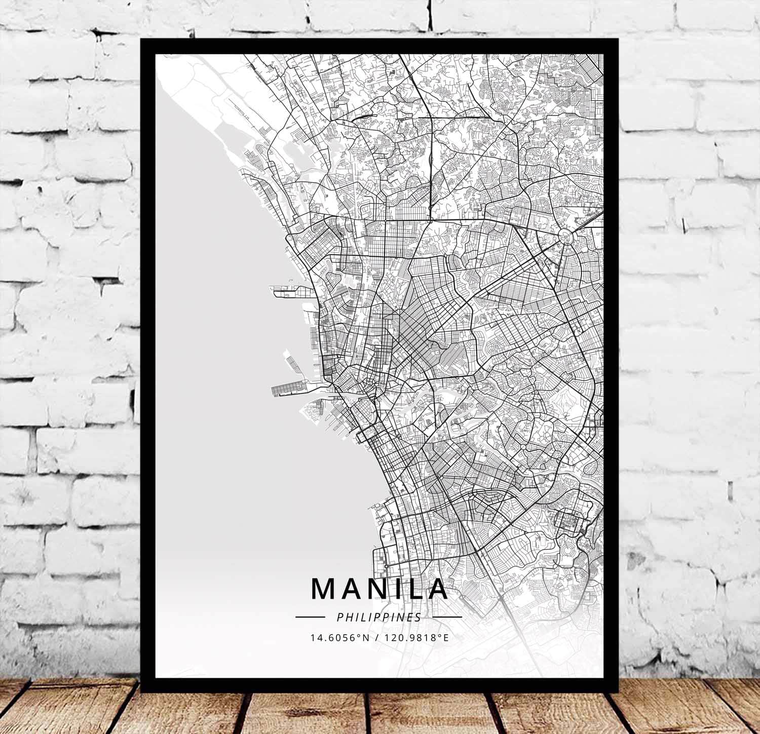 Manilla Filippijnen Kaart Poster