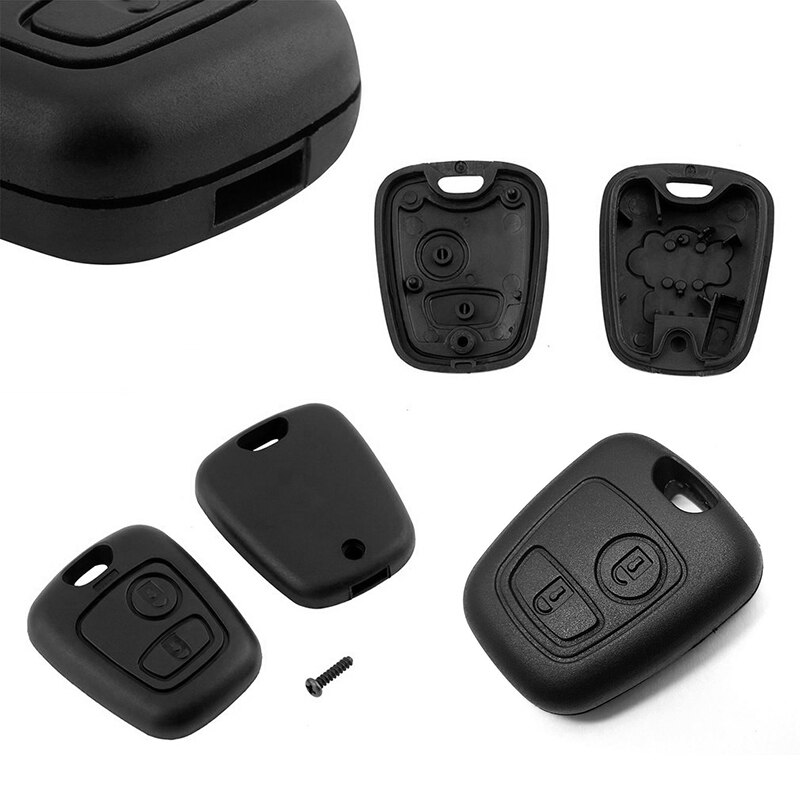 Obudowa pilota bez kluczyka pasuje robić CITROEN C1 C2 C3 Pluriel C4 C5 PEUGEOT kieszonka na zegarek 2 BTN Obudowa klucz muszla część zamienna części
