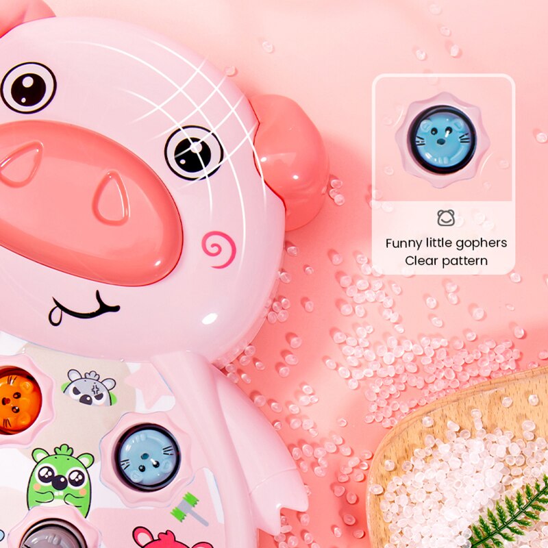 Juego eléctrico de hámster para niños, máquina de juegos para niños, interacción entre padres e hijos, juego de percusión de escritorio para educación temprana para bebés de 1 a 3 años