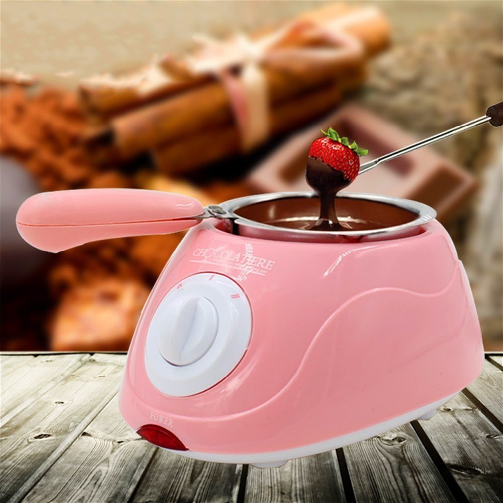 Creatieve Rvs & Plastic Chocolat Melt Met Verwarming Machine Pot Elektrische Fondue Smelter Machine Set Diy Tool Eu plug