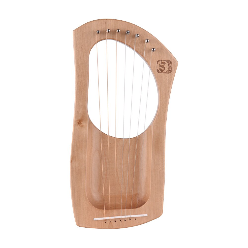 Walter .t 7-- strenget træ lyre harpe metal strenge birk massivt træ strengeinstrument med bæretaske  wh06
