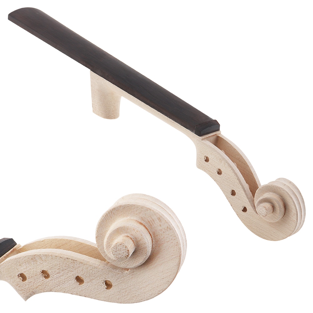 4/4 Size Maple Violin Ebony Fingerboard Violin DIY Kits with Hand Carved Scroll Musical Instrument Parts Accessories