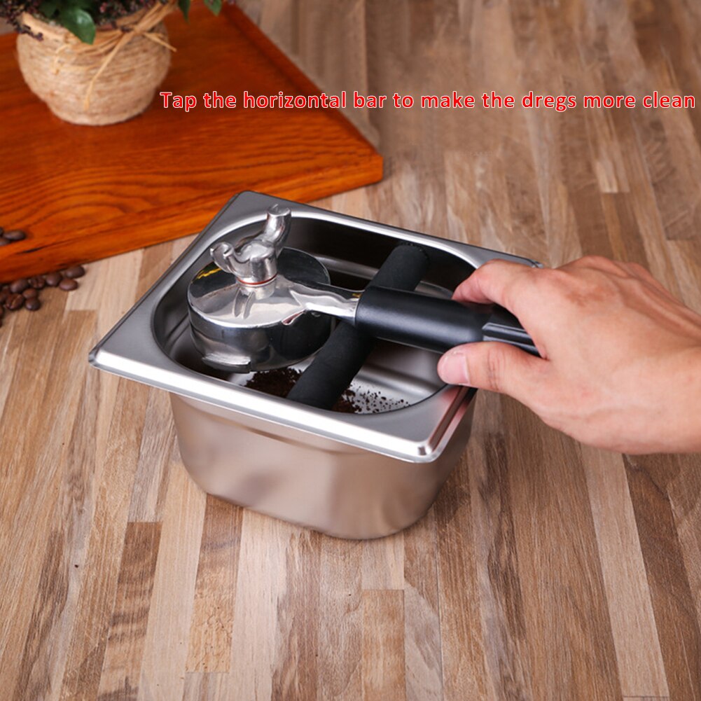 Caja portátil de acero inoxidable para residuos de café en polvo, contenedor de reciclaje de café molido para el hogar