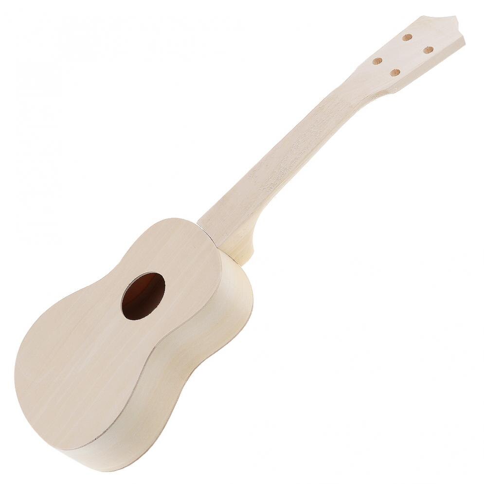 21 Inch Basswood Ukulele DIY Kit Soprano Hawaii Guitar Handwork Painting with Rosewood Fingerboard and All Closed Machine Head