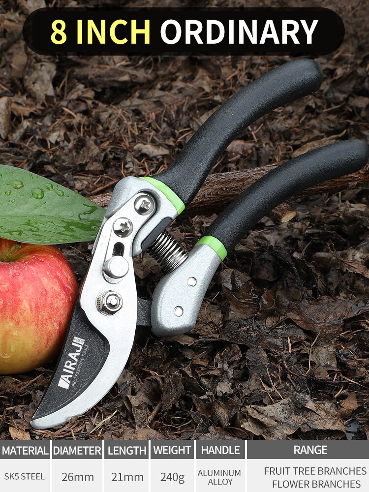 AIRAJ – sécateur de jardinage qui peut couper des Branches de 35mm de diamètre, des arbres fruitiers, des Branches de fleurs et des ciseaux: 8-Inch-Ordinary