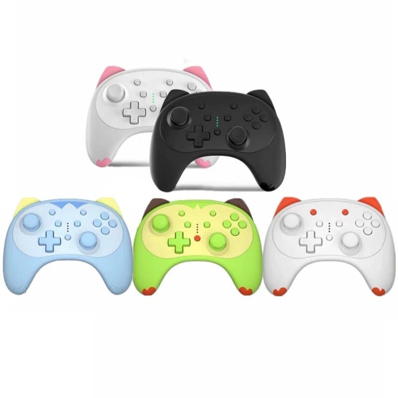 Bedrade/Draadloze Cartoon Kitten Controller Gamepad Motion Control 6-Assige Gyro Sensor Voor Schakelaar/Schakelaar Lite
