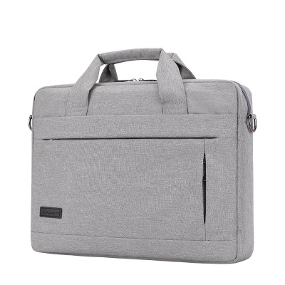 SHUJIN Grote Capaciteit Laptop Handtas Voor Mannen Vrouwen Reizen Aktetas Bussiness Notebook Tassen 14 15 Inch Macbook Pro PC: light grey 14inch