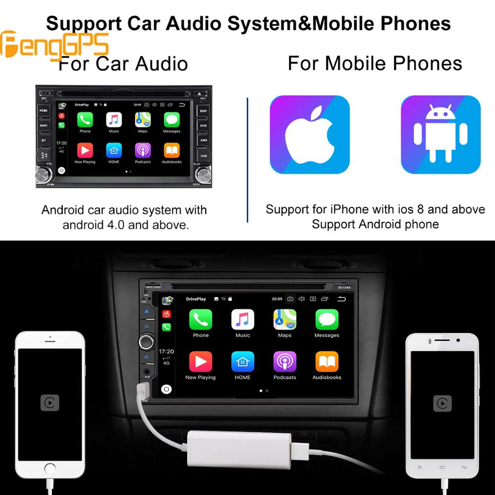 Apple carplay android auto dongle stick adapter modul usb smart link til android bilnavigationsafspiller mini telefon