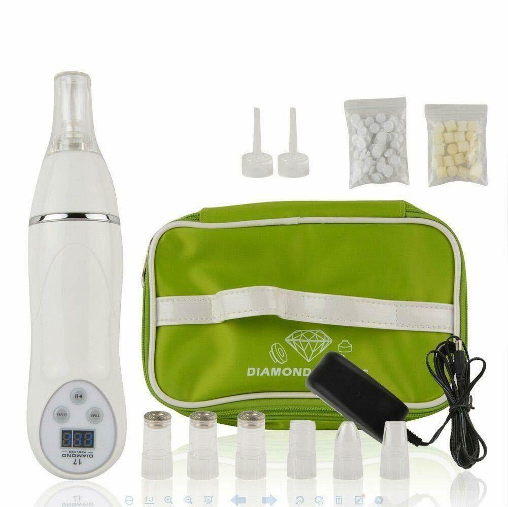 Mikrodermabrasion Diamant Mitesser Entfernung Peeling Schönheit Maschine Haut Schälen Diamant Dermabrasion Poren Reinigung: UK Stecker Nein Kasten