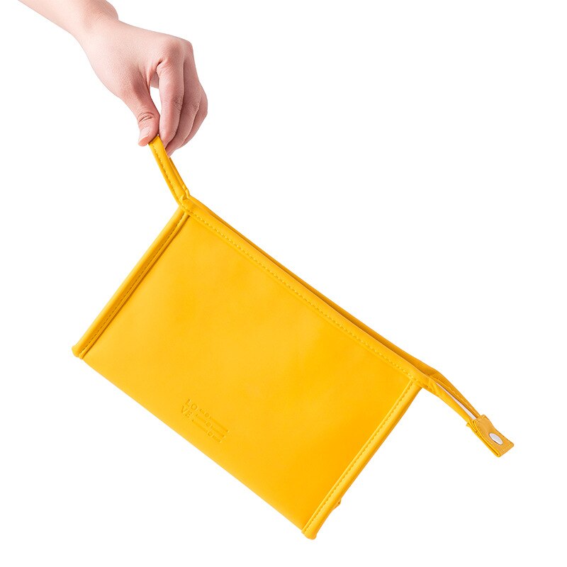 Vrouwen Cosmetische Tas Pu Lederen Waterdichte Rits Reizen Wassen Make Organisator Make Up Bag Pu 1Pc Grote Beauty Case