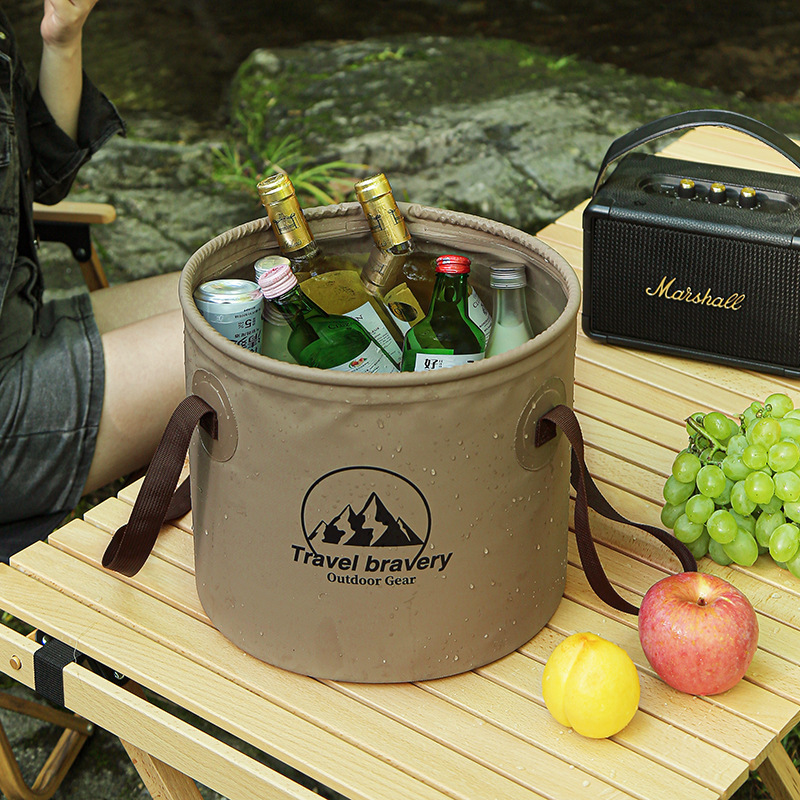 Large Capacity Collapsible Water Bucket Portable Foldable with Carry Handle Essential Camping Gear for Water Storage Transport