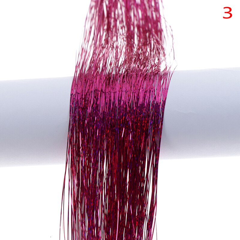 1 worek blask włosów blichtr Bling włosy Secoration dla syntetycznych robić przedłużania włosów brokat tęczy dla dziewcząt i imprezę 50x3.3cm