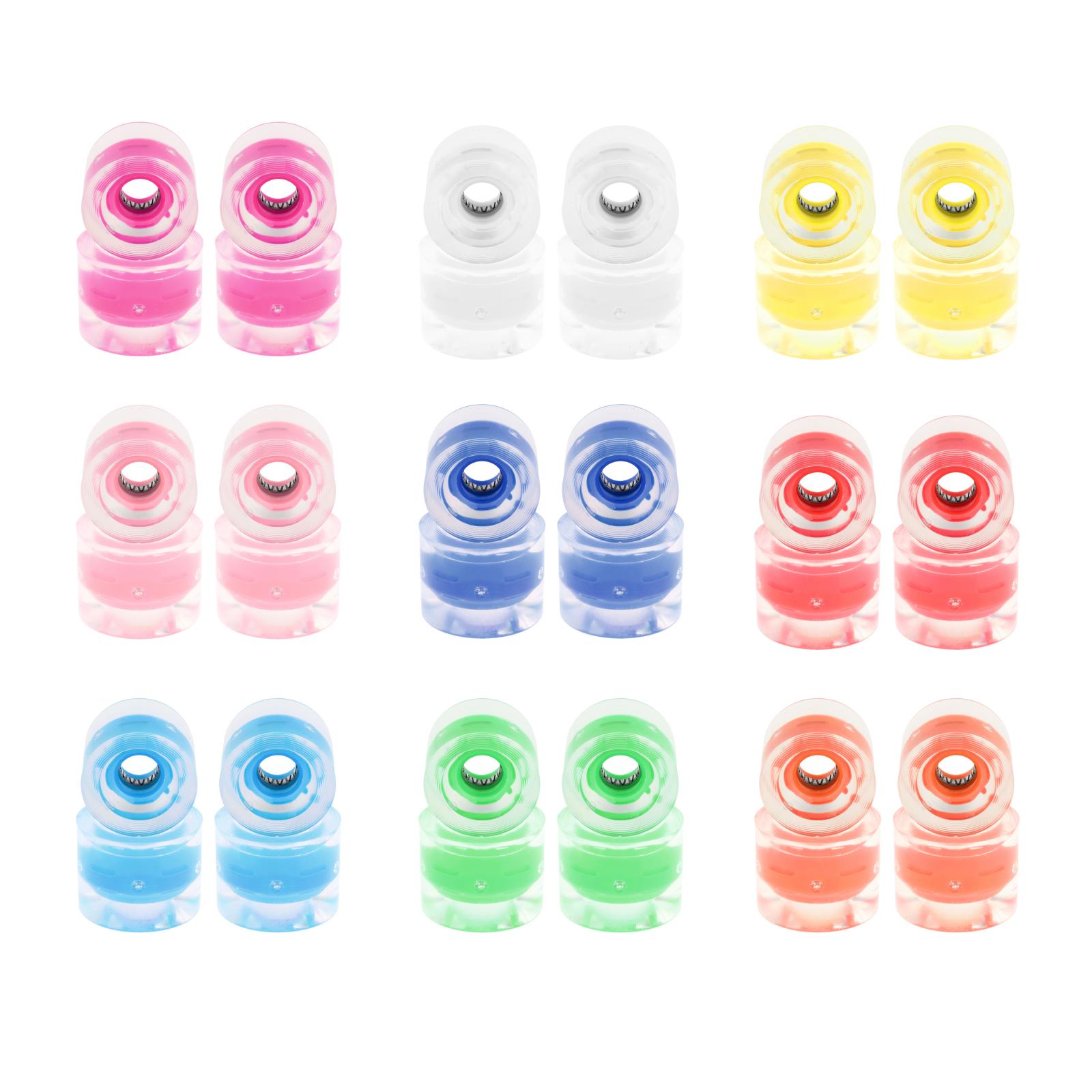 Roues de Longboard 4x60mm pour Skateboard, éclairage clignotant, remplacement de roue en PU, roues de dureté 78A