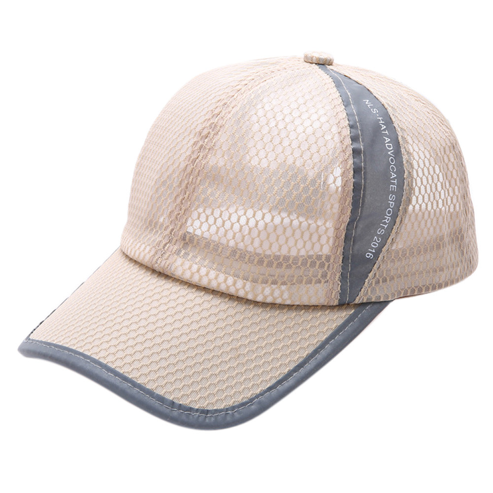 Womail baseball cap Unisex Paar Mode Zomer Ademend Mesh Baseball Cap Sport Hoeden Verstelbare Hoed f21: KH