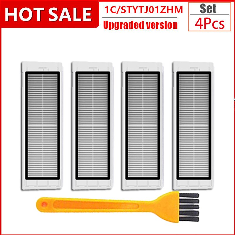Hepa-Filter Hauptseitenbürste Mopptuch für Xiaomi Mijia 1C / STYTJ01ZHM T1 Roboter-Staubsauger-Zubehör: Gold