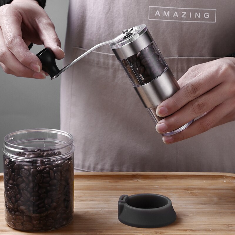Oneisall Hand Grinder Small Mini Coffee Bean Grinder Manual Grinder Integrated Household Hand Grinder Coffee Machine