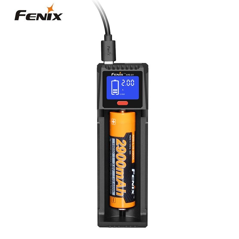 Fenix ARE-D1 Batterij oplader compatibel met Li-Ion en Ni-Mh/Ni-Cd batterijen Micro USB opladen en USB ontladen functie