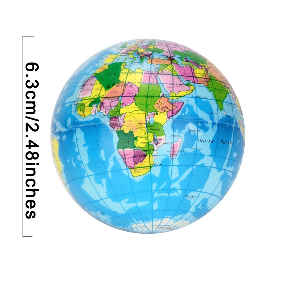 2 stk stress relief verdenskort jumbo ball atlas globe palm ball planet earth ball