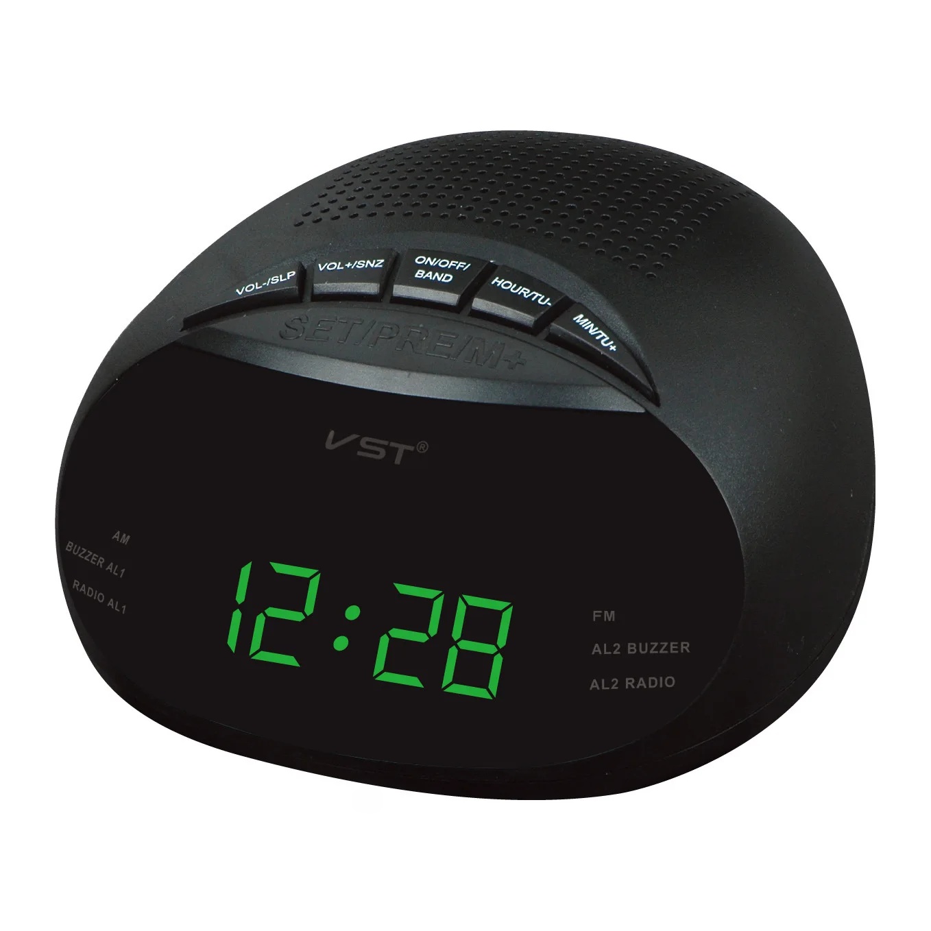 Clock Controlled AM FM Dual Channel LED Radio Alarm Clock Plug in Clock Radio Double Alarm Clock Consumer Electronics: WHITE