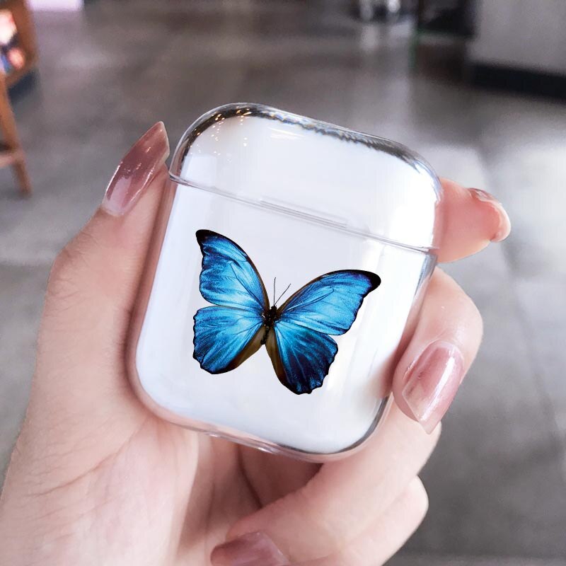 Funda de mariposa para Airpods Pro 2, funda bonita a la con dibujos, funda rígida para Airpods 2 Pro y cargador