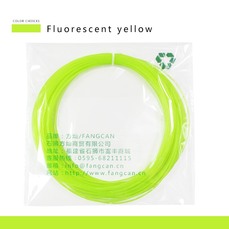 2 Stks/partij Fangcan Nylon 1.35Mm/15L Ruwe Tennisracket String 10 M/stk: 2 Fluorescent yellow