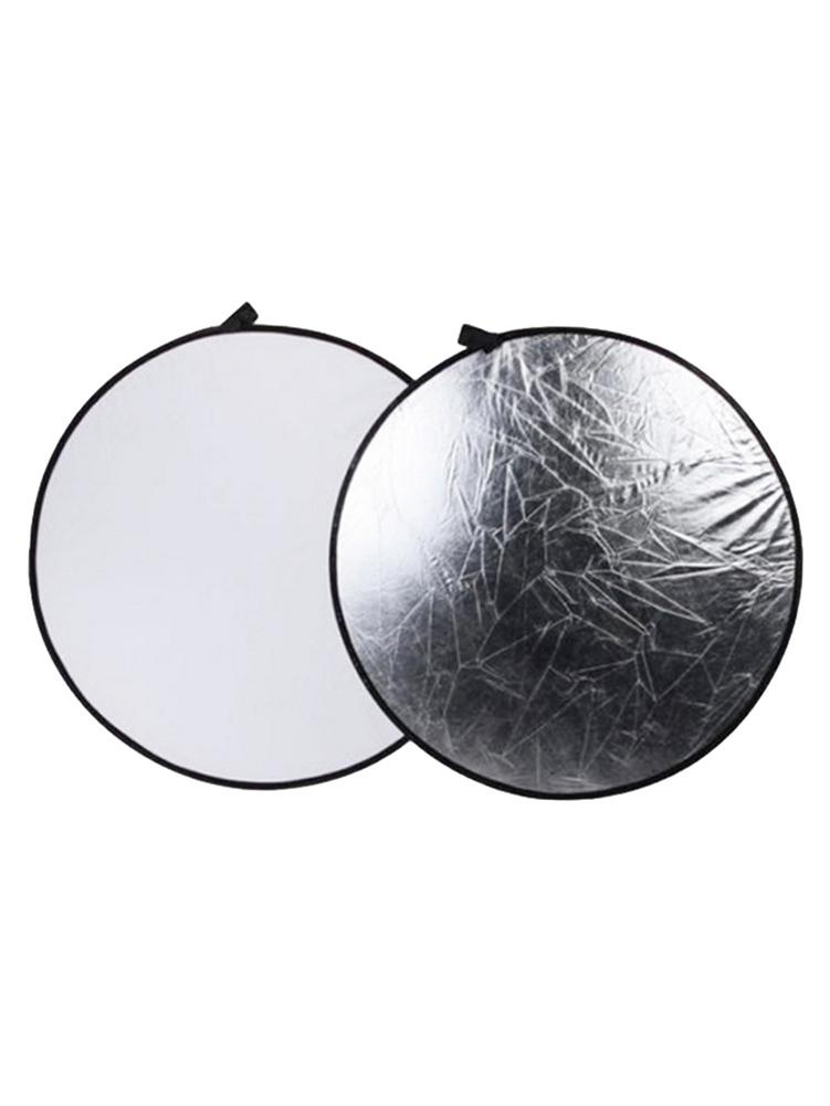 30Cm 12Inch Draagbare Licht Reflector Inklapbare Light Diffuser Ronde Fotografie Wit Silivery Reflector Voor Studio Photo Disc