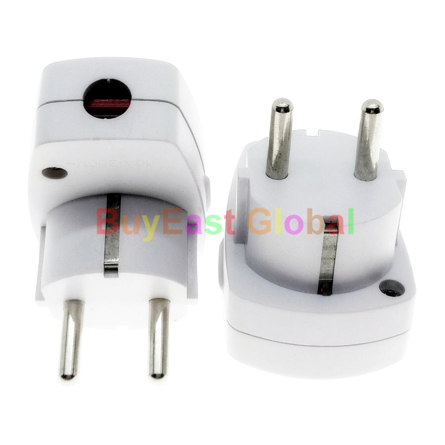 Schuko EU Rewireable Plug AC100~250V 10A W/ LED Indicator Main Switch