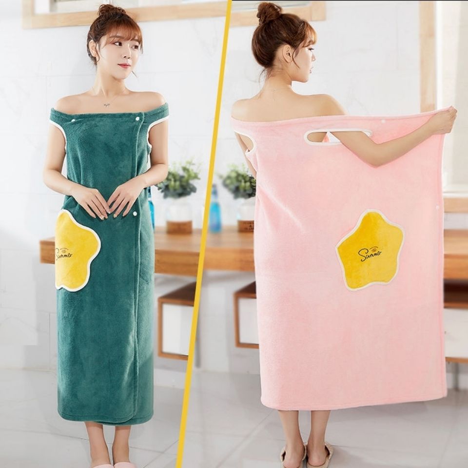 Shower Female Soft Bath Bath And Sauna Towels Bathroom Wearable Microfiber Bathrobe Woman Towel For Adults For Home Textiles