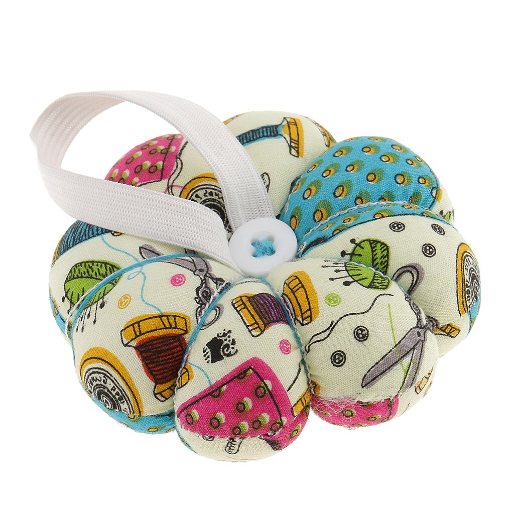 Fabric Wrist Wearable Pumpkin Pin Cushion For Home DIY Sewing Accessories