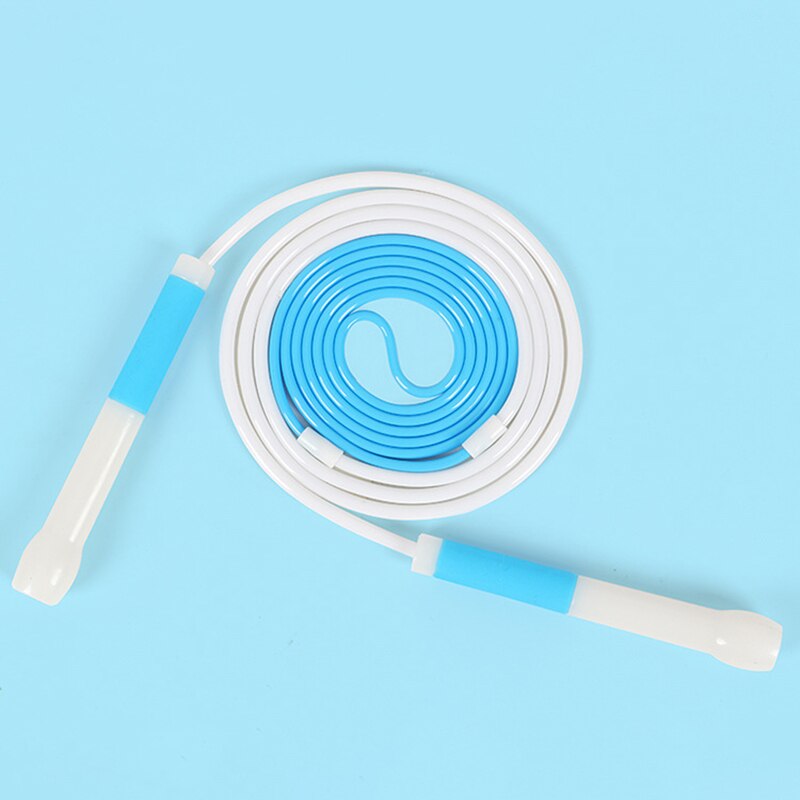 Crianças crossfit 2.6m pular cordas velocidade ginásio pvc leve pular corda ajustável equipamentos de fitness treinamento muscular: Azul