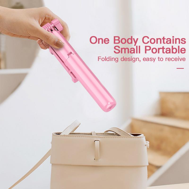 Draadloze Bluetooth Selfie Stok Led Ring Licht Uitschuifbare Handheld Monopod Live Statief Voor Iphone/Android Smart Telefoon