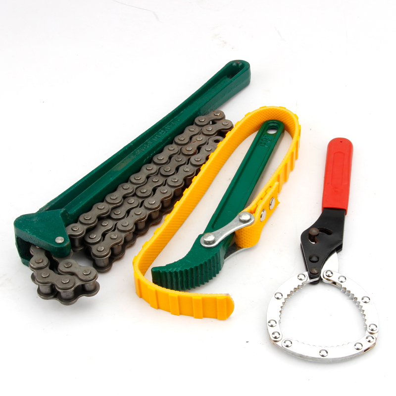 Correa ajustable de 8/12 pulgadas, llave de filtro de aceite, herramientas de extracción, herramientas de cadena, herramientas de reparación de camiones, llave inglesa pesada