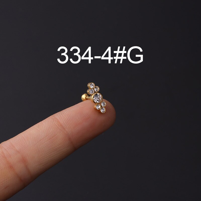 1Piece Korean Mini Size Piercing Stud Earrings for Women Trend Jewelry 16G Stainless Steel Earrings for Girls Ear Cuff: 1Piece Gold-4