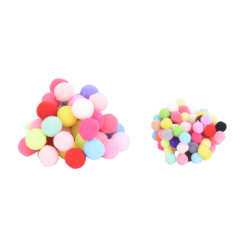 100 st 10mm 20mm pyssel hantverk färgglada mini fluffiga pom poms bollfilt lagsport dekoration tillbehör cheerleading souvenirer