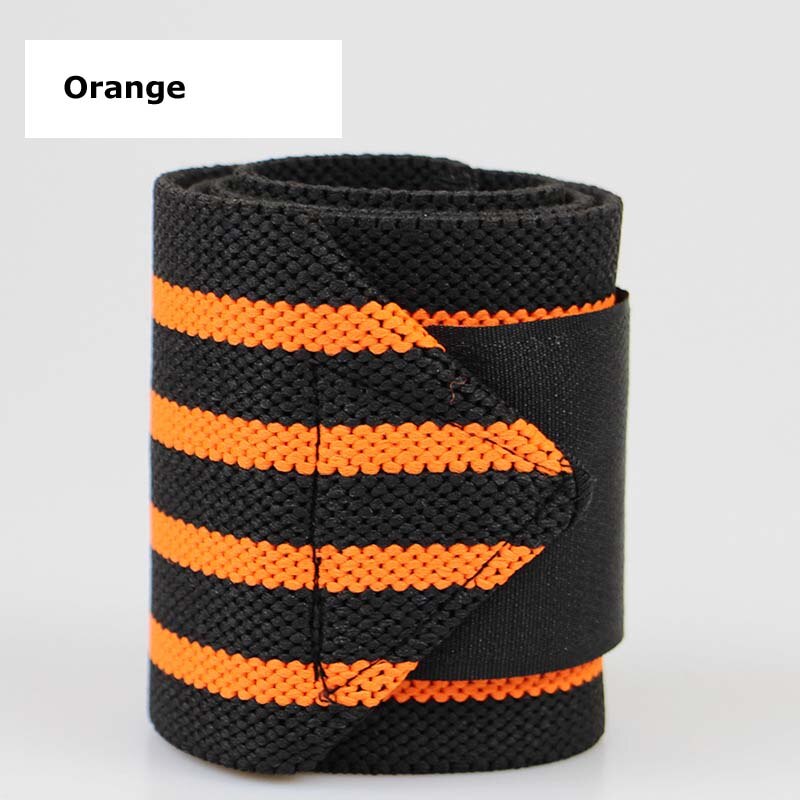 Guantes de algodón para entrenamiento de levantamiento de pesas, soporte de muñeca para gimnasio, barra de agarre, cintas de protección para manos: Naranja