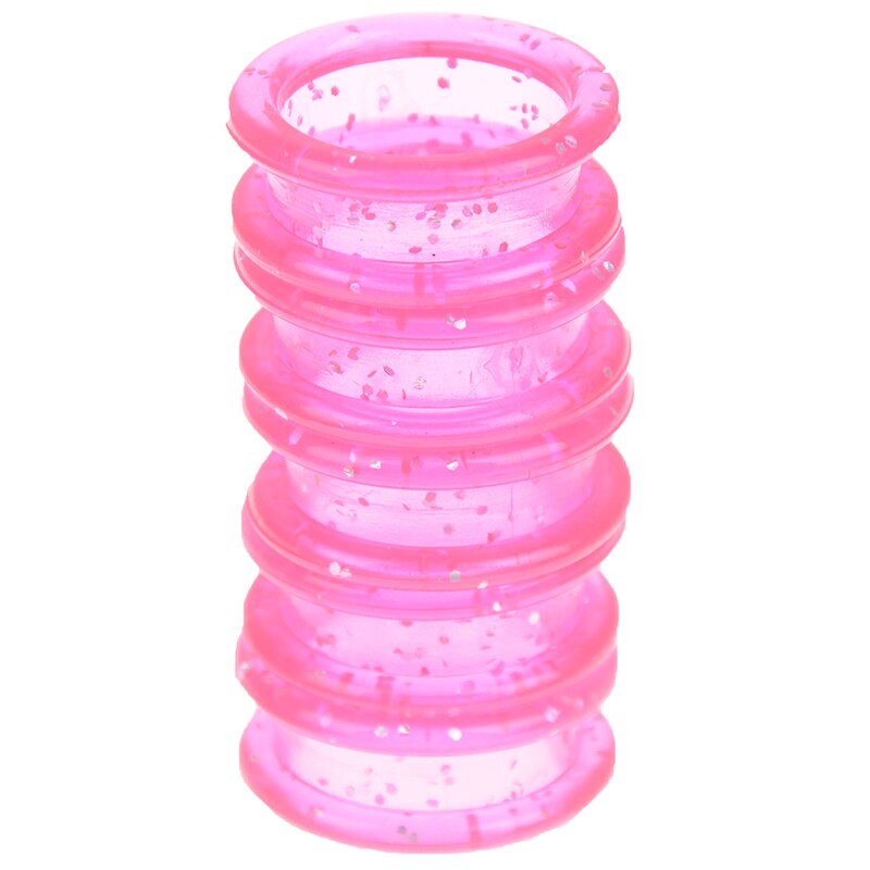 Tijeras anillo colorido de Gel de sílice de pelo tijeras de anillos de barbero, anillo de corte de pelo tijeras círculo tijeras de peluquería 5 unids/set: PK