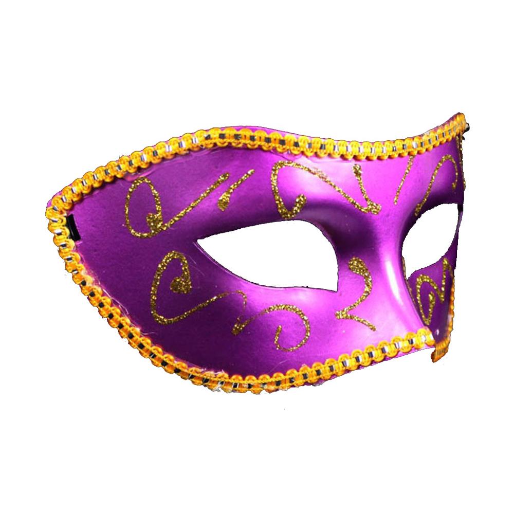 Venetiansk mardi gras dans maskerade bold maske fancy dress kostume klassisk halloween kostume prom øjenmaske: Lilla