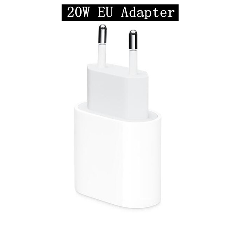 18w 20 pd usb tipo c para iphone 12 mini 11 pro xr xs 8 ipad pro carregador rápido adaptador de carregamento rápido da ue eua para apple 12pro: only charger / 20W EU plug