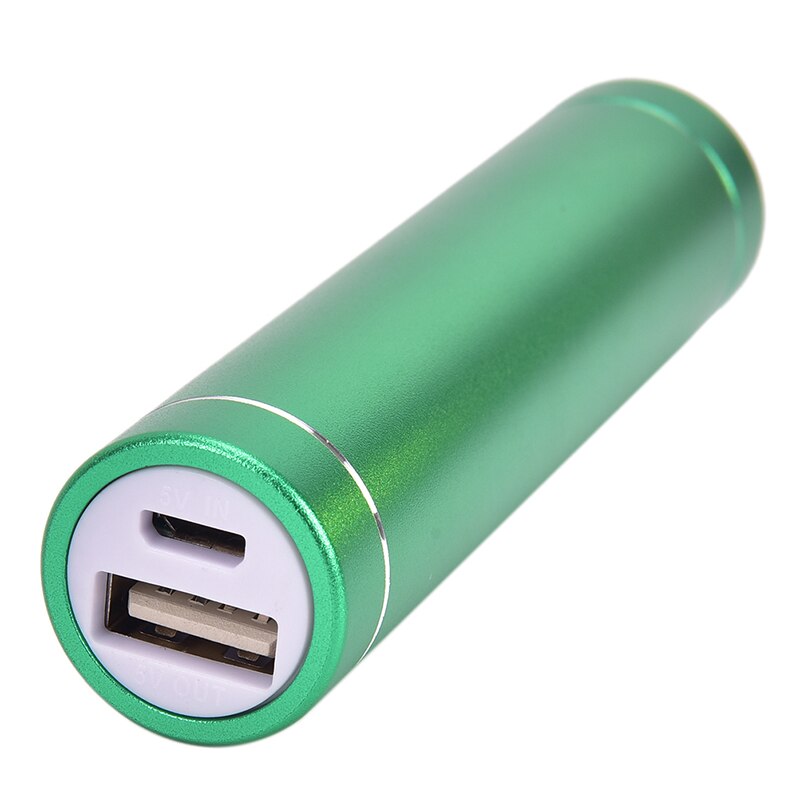 Portable DIY 2600mAh External USB Power Bank Box Battery 18650 Batteries Charger For Mobile Phone(No Battery): Green  