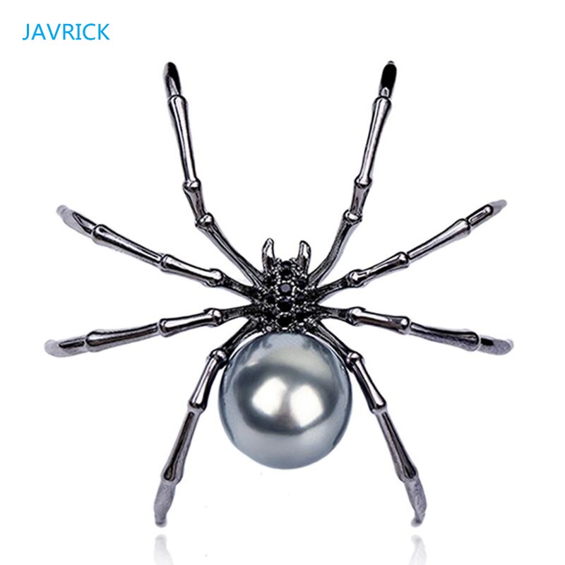 Victoriaanse Parelmoer Body En Micro Pave Spider Broches Pins Vrouwen Sieraden