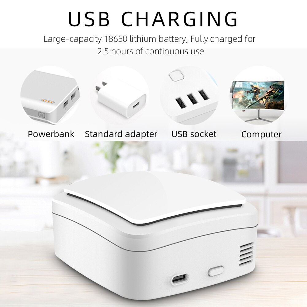 Usb uppladdningsbar luftrenare mini ozongenerator bärbar luktborttagningssterilisator ta bort formaldehydbensen för hembil