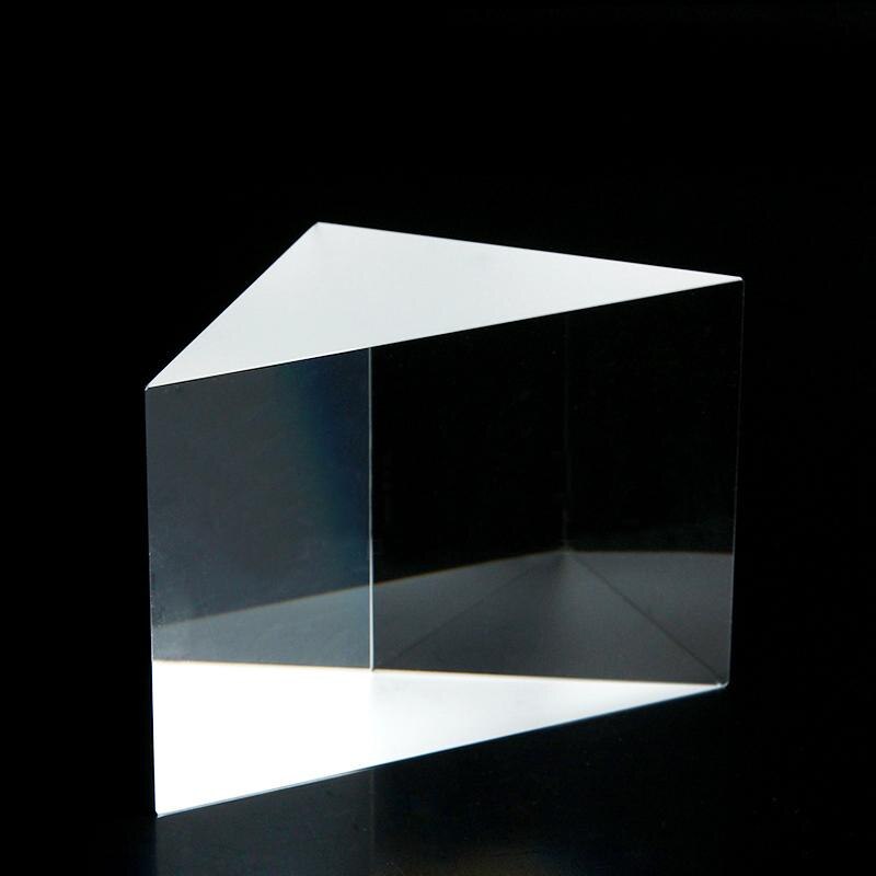 50x50x50mm Optical Glass Triangular Prisms Lsosceles K9 Prism Physics Refractor Light Spectrum Optics