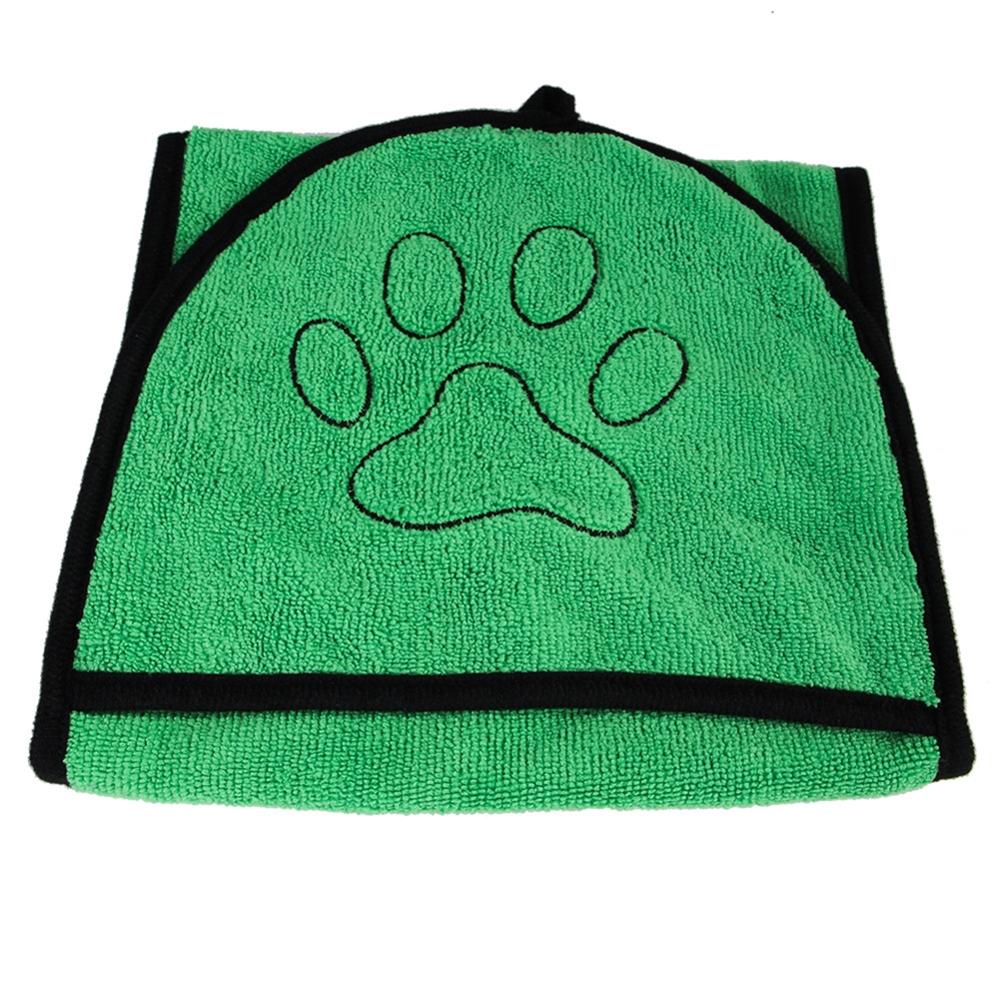 Kat Hond Badhanddoek Huisdieren Schoonmaakproducten Microfiber Super Ultra-Absorberende Puppy Drogen Handschoen Handdoeken Deken Met Pocket: green